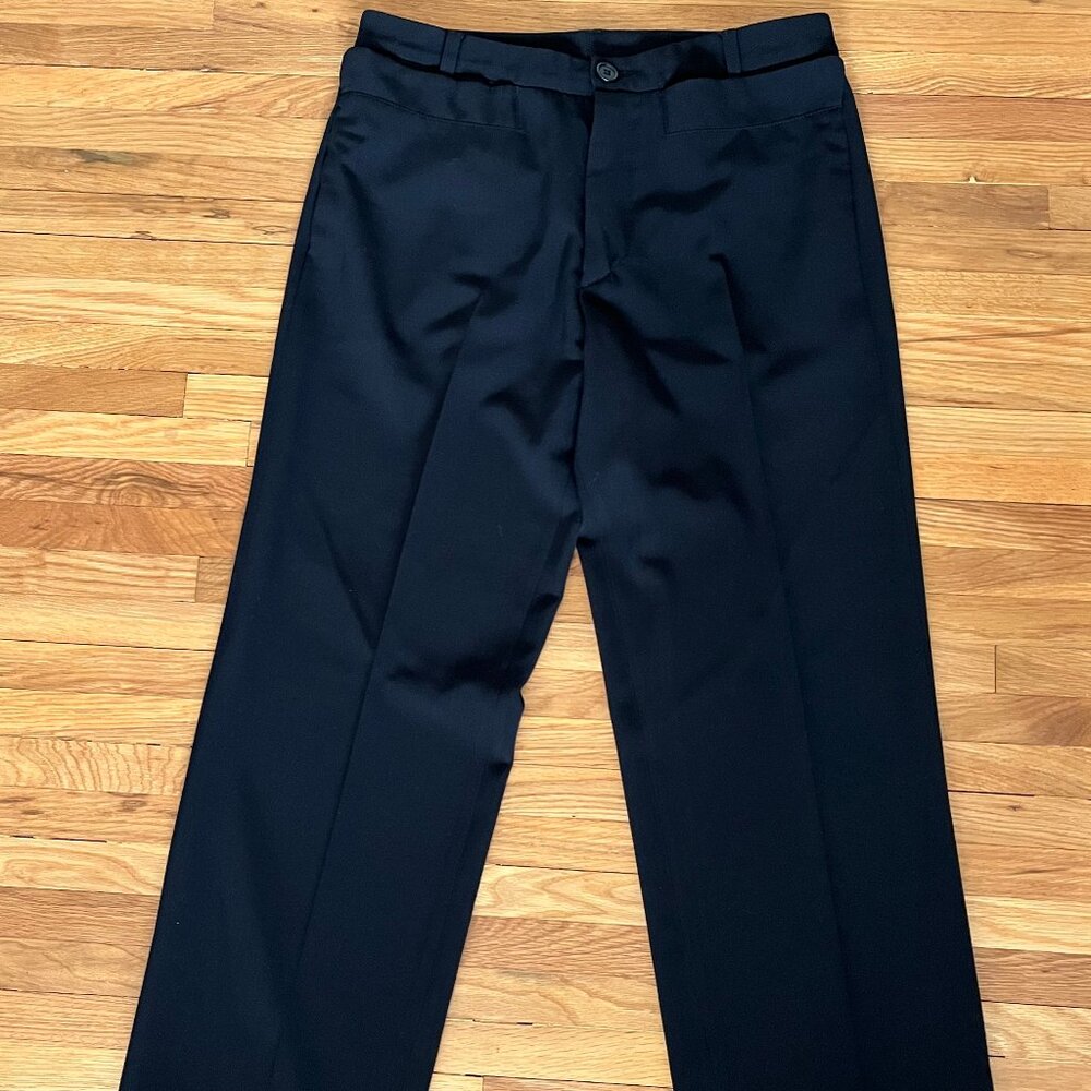 Dirk Bikkembergs Vintage 90s Black Trousers Mens Polywool Pants 32" Italy 48